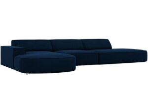 Micadoni Sametová rohová pohovka Jodie 342 cm