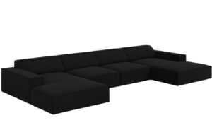 Micadoni Sametová rohová pohovka Jodie 364 cm