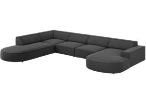 Micadoni Sametová rohová pohovka Jodie 364 cm