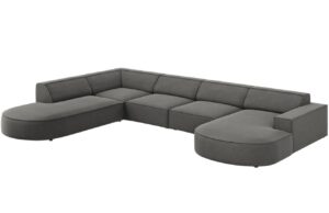 Micadoni Sametová rohová pohovka Jodie 364 cm