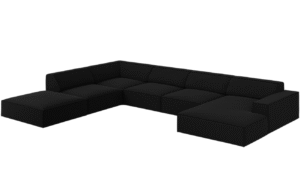 Micadoni Sametová rohová pohovka Jodie 364 cm