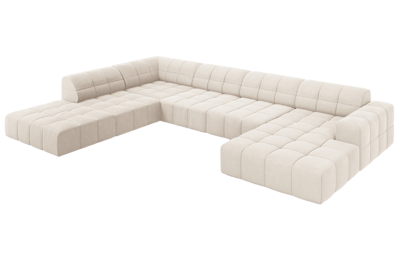 Cosmopolitan Design Sametová rohová pohovka Chicago 364 cm