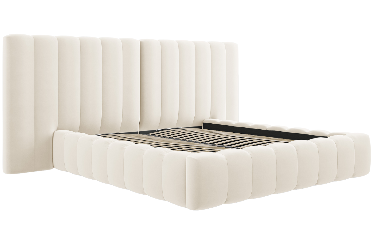 Micadoni Sametová postel Kelp 160 x 200 cm