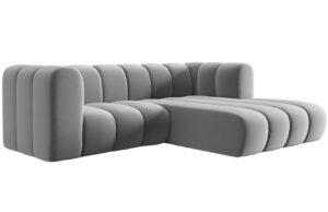 Micadoni Sametová rohová pohovka Lupine 228 cm