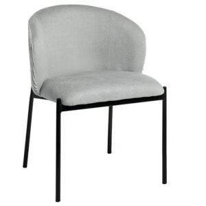 Světle šedá čalouněná jídelní židle Somcasa Faina