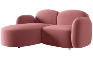 Micadoni Sametová rohová pohovka Blair 194 cm