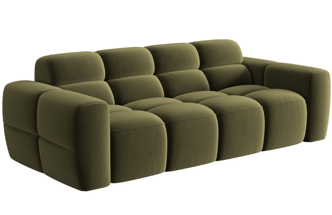 Micadoni Sametová pohovka Lisa 216 cm