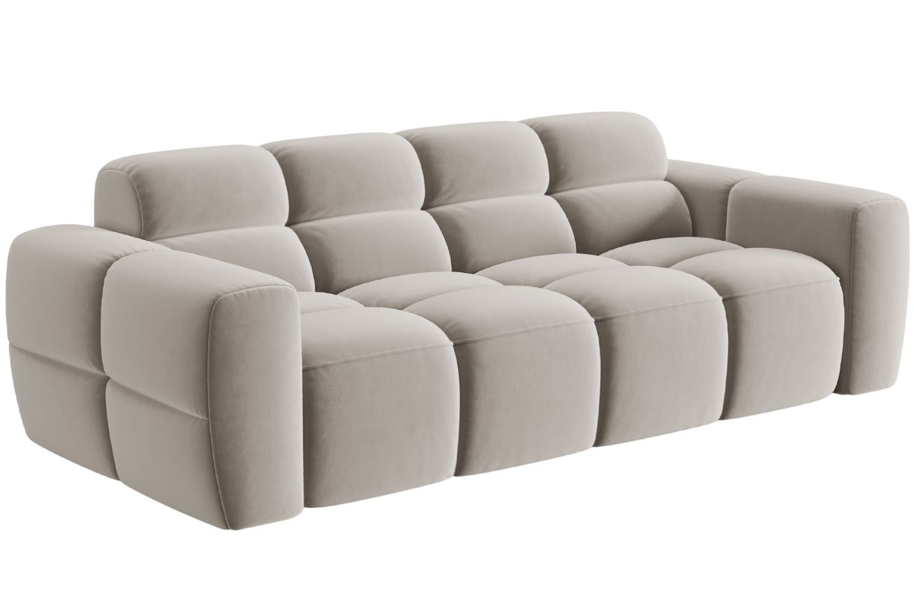 Micadoni Sametová pohovka Lisa 216 cm