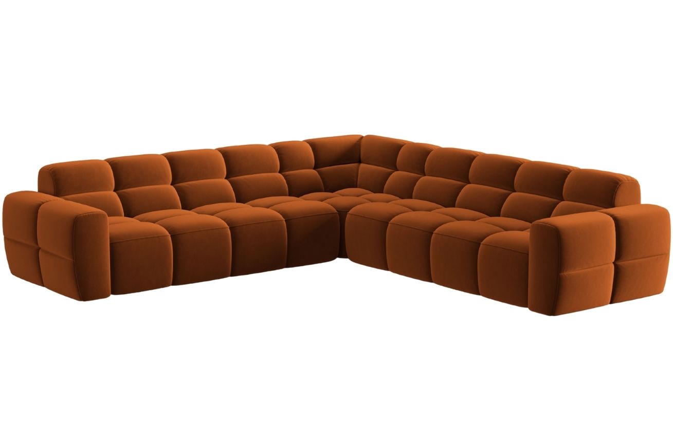 Micadoni Sametová rohová pohovka Lisa 310 cm