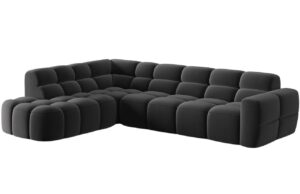 Micadoni Sametová rohová pohovka Lisa 293 cm