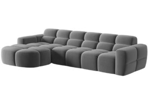 Micadoni Sametová rohová pohovka Lisa 310 cm