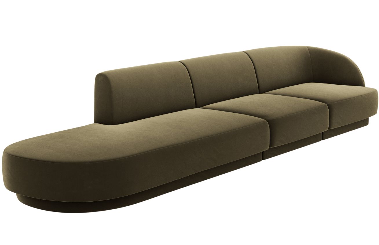 Micadoni Sametová pohovka Miley 323 cm