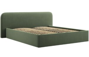 Micadoni Sametová postel Elizabeth 160 x 200 cm s úložným prostorem