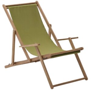 Zelené zahradní skládací lehátko Kave Home Vilara