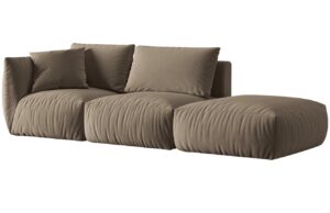 Micadoni Sametová pohovka Chris 315 cm