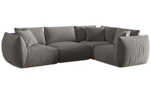 Micadoni Sametová rohová pohovka Chris 295 cm