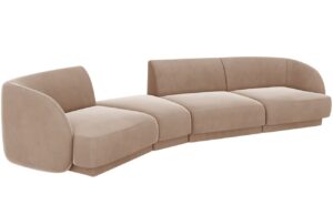 Micadoni Sametová pohovka Miley 327 cm