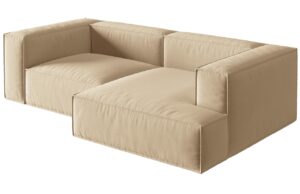 Micadoni Sametová rohová pohovka Nuria 252 cm