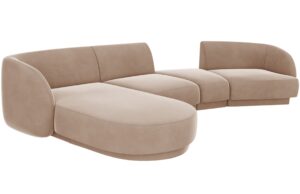 Micadoni Sametová rohová pohovka Miley 325 cm