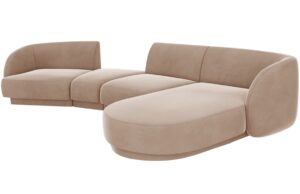 Micadoni Sametová rohová pohovka Miley 325 cm