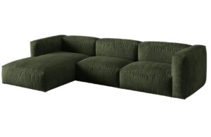 Micadoni Sametová rohová pohovka Martina 330 cm