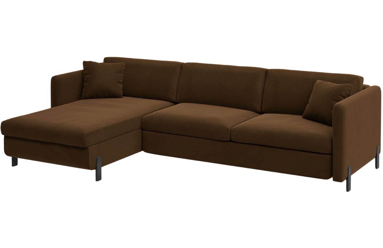 Micadoni Sametová rozkládací pohovka Gloria 280 cm