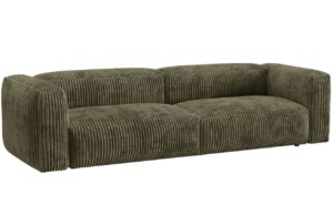 Micadoni Zelená manšestrová čtyřmístná pohovka Martina 320 cm