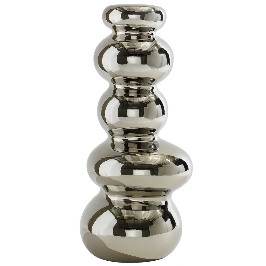 Jotex Stříbrná kameninová váza ABBY