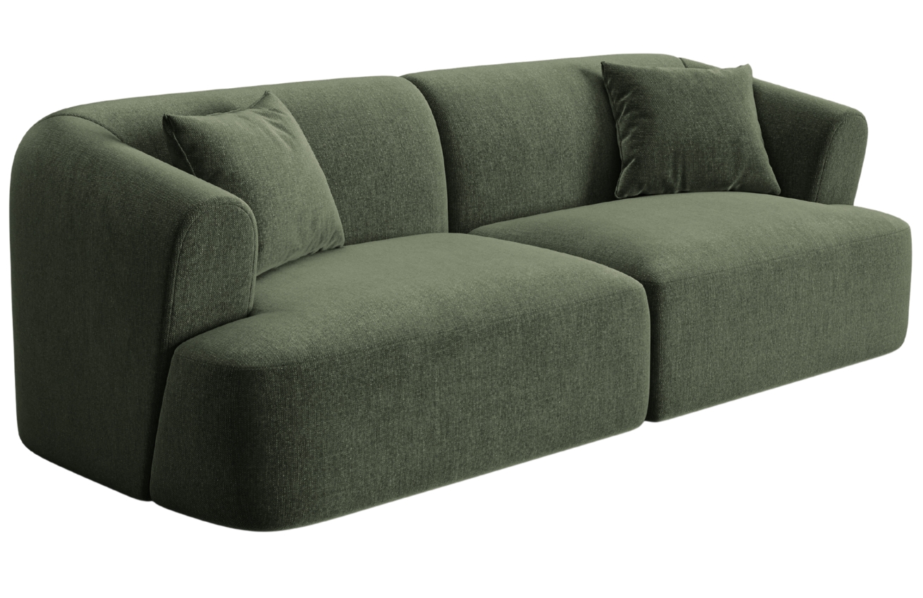 Cosmopolitan Design Zelená sametová trojmístná pohovka Campi 220 cm