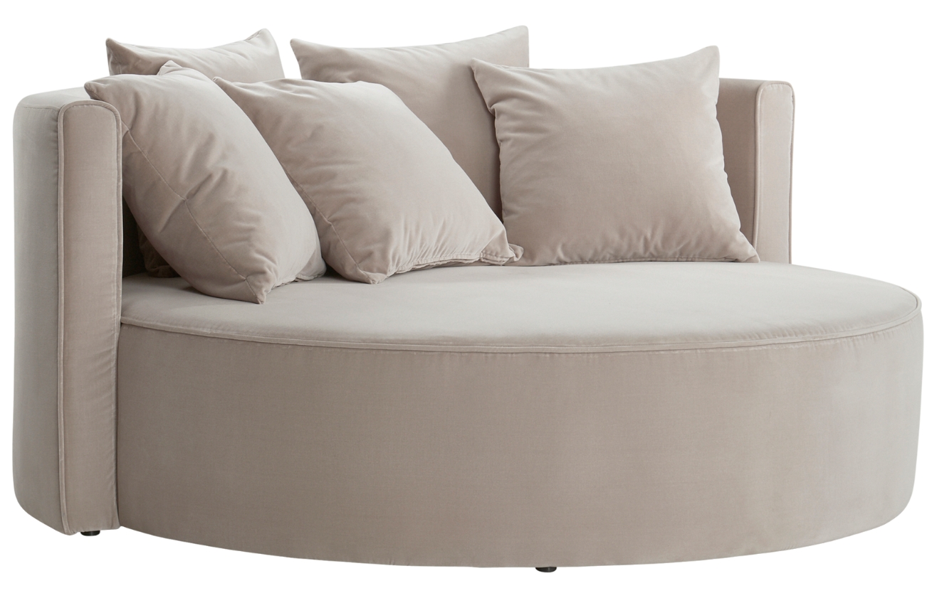 Jotex Šedohnědá sametová pohovka WYOMING 160 cm