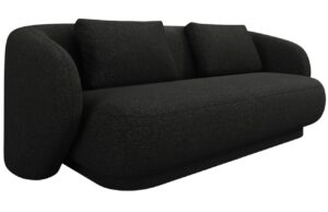 Cosmopolitan Design Černá čalouněná dvoumístná pohovka Camden 169 cm