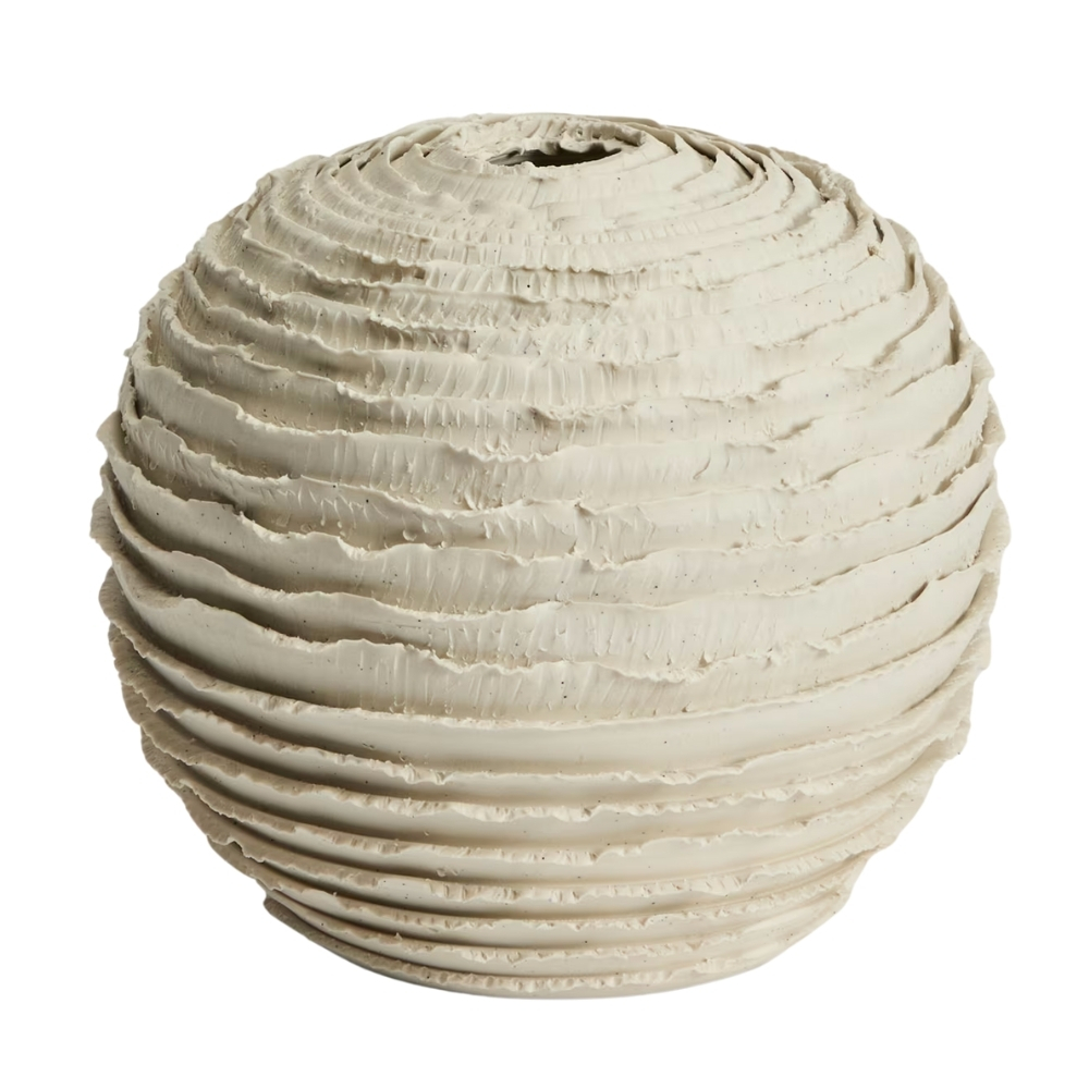 Kave Home Béžová keramická váza Evania 15