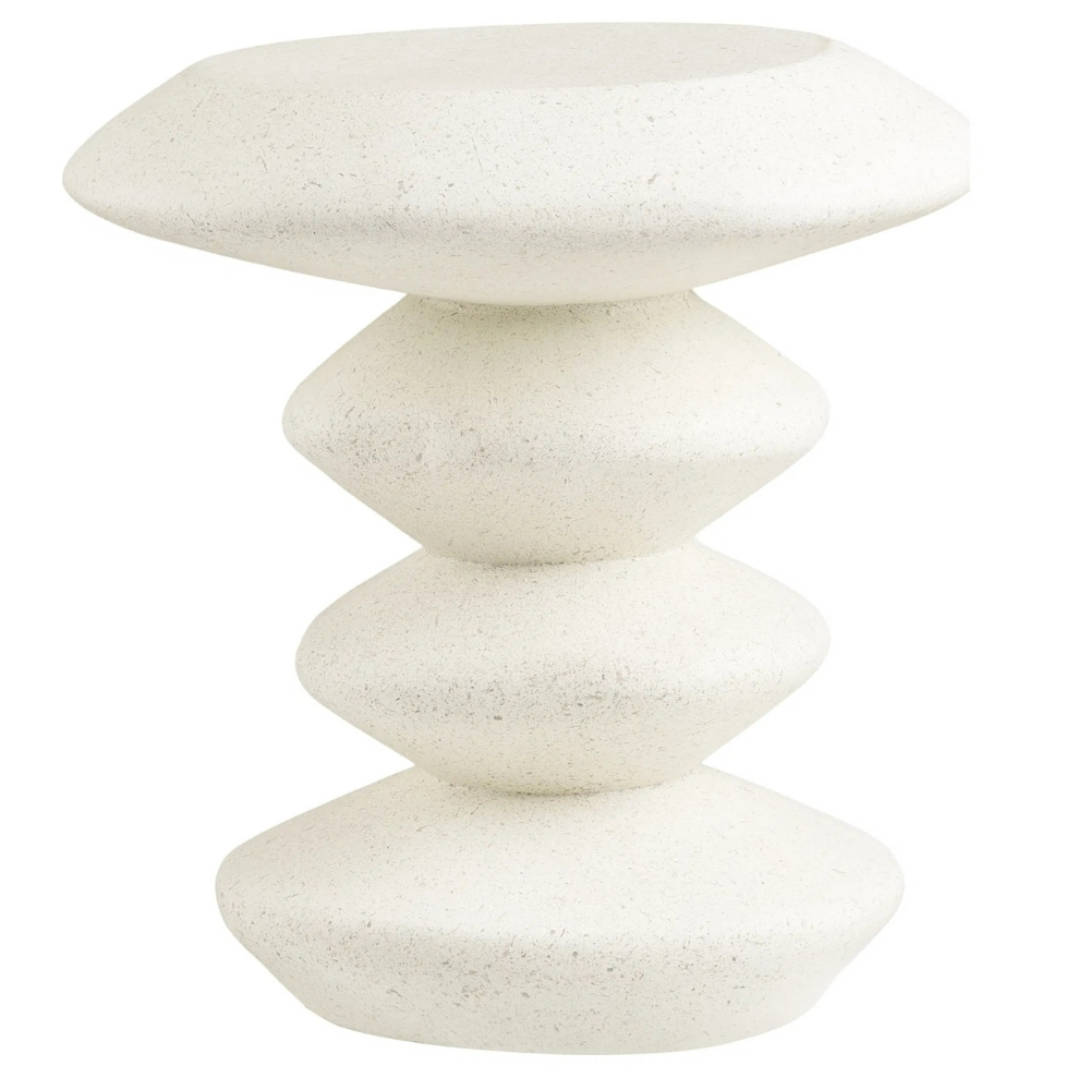 Nordic Living Bílý odkládací stolek Newton 36 cm