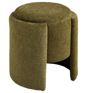 Nordic Living Zelený taburet Walzdor 42 cm