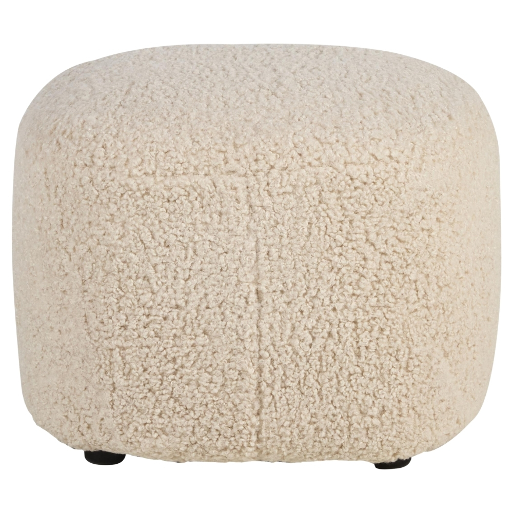 Béžová bouclé podnožka Quax Gomi 50 x 50 cm