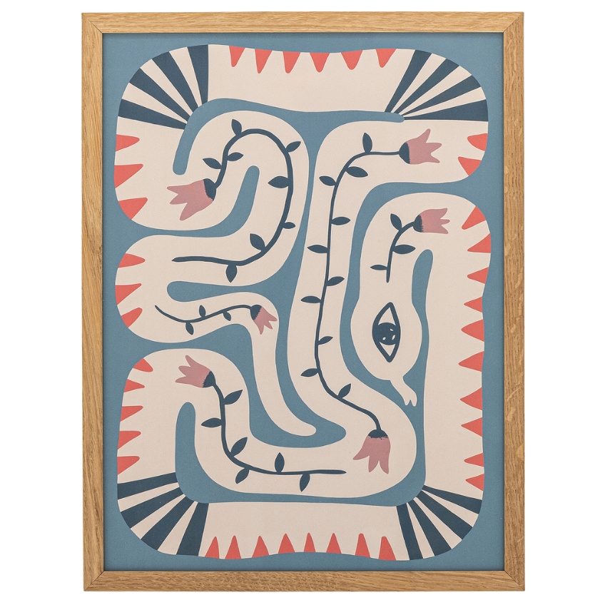 Bloomingville Abstraktní obraz Hebi 42 x 32 cm