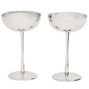 Kave Home Set dvou nerezových skleniček Nirela