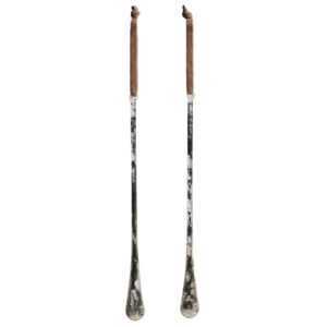 Kave Home Set dvou stříbrných skleněných vánočních ozdob Alsenia 20 cm