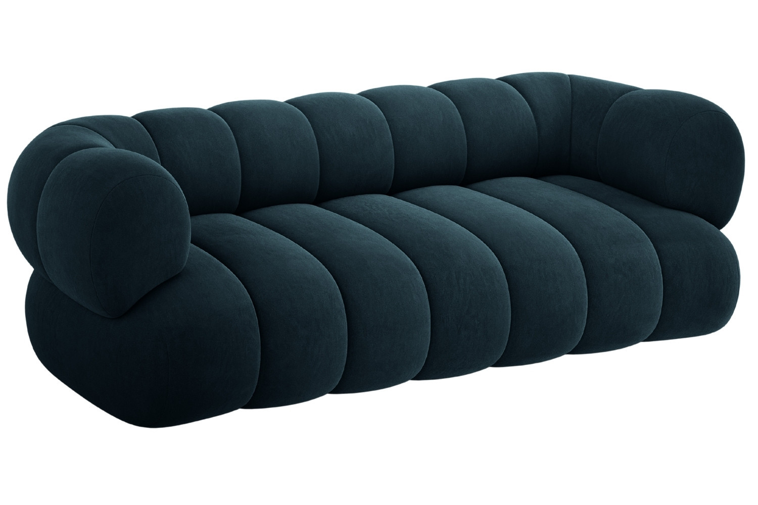 Cosmopolitan Design Tmavě modrá sametová trojmístná pohovka Koge 210 cm
