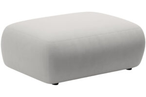 Micadoni Světle šedá sametová podnožka Kate 99 x 60 cm