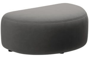 Micadoni Tmavě šedá sametová podnožka Kate II. 99 x 60 cm