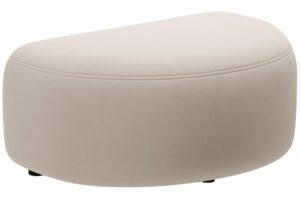 Micadoni Béžová sametová podnožka Kate II. 99 x 60 cm