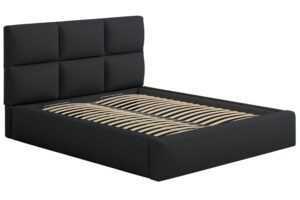 Windsor & Co Černá dvoulůžková postel Libera 160 x 200 cm s úložným prostorem