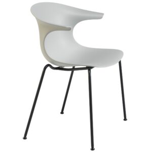 Infiniti Šedo-černá jídelní židle Loop Mono s područkami