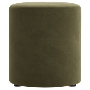 Micadoni Zelený sametový taburet Dia 40 cm