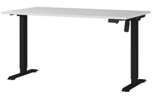 Germania Světle šedý výškově nastavitelný pracovní stůl Profi 2.0 140 x 80 cm s černou podnoží