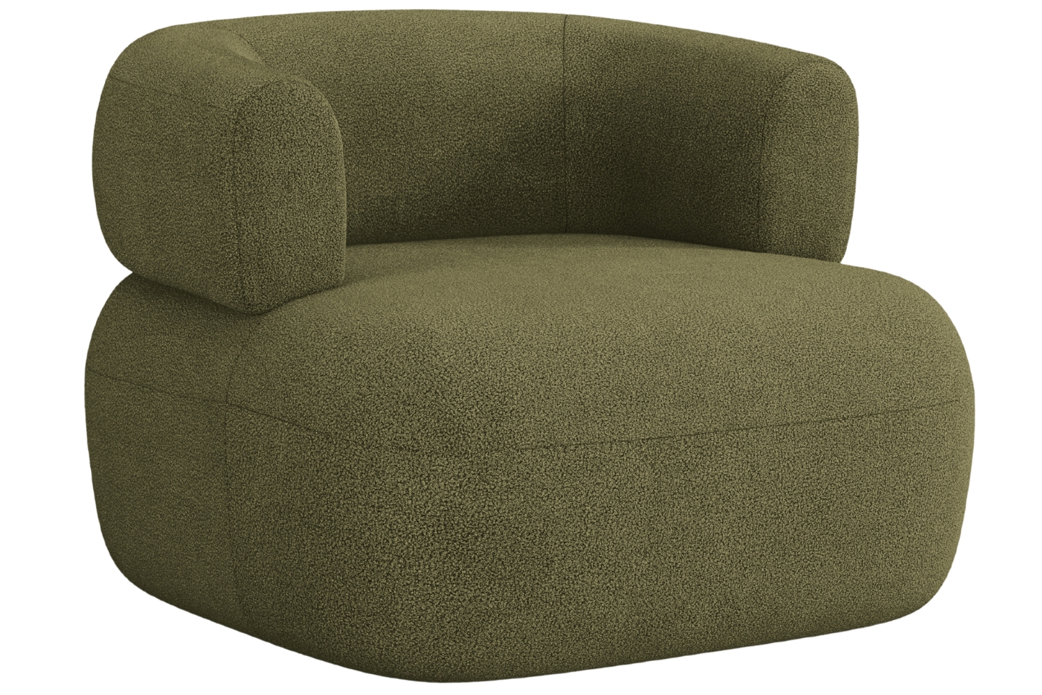 Windsor & Co Zelené bouclé křeslo Aldrin