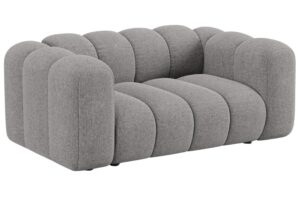 Micadoni Šedá dvoumístná pohovka Lupine 170 cm