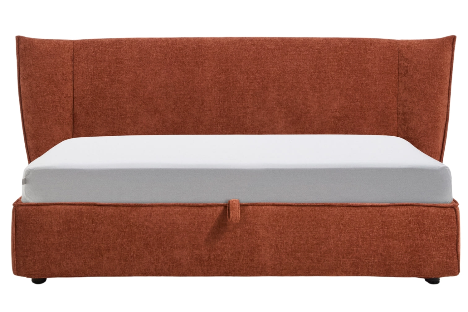 Kave Home Terakotová dvoulůžková postel Arvian 180 x 200 cm s úložným prostorem