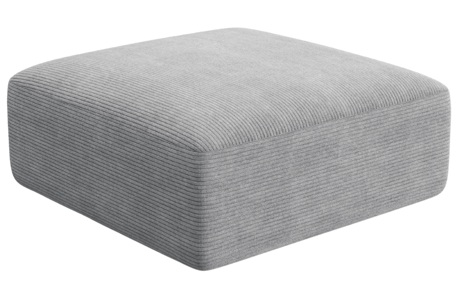 Cosmopolitan Design Světle šedá manšestrová podnožka Campi 90 x 90 cm